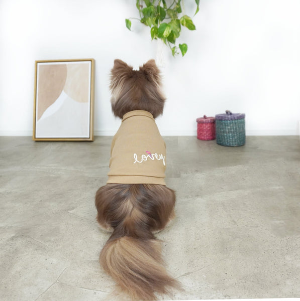 画像をギャラリービューアに読み込む, LOVEY♡刺繍Tシャツ(オフ)