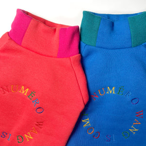 Rainbow embroidery warm sweatshirt(レインボー刺繍あったか裏起毛スエット)