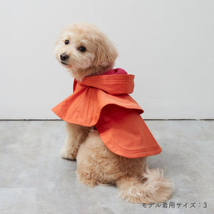 Water proof cape coat(撥水コート)(Blood orange)