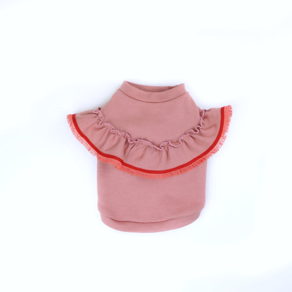 画像をギャラリービューアに読み込む, フリンジミニ裏毛Tシャツ(ピンク)