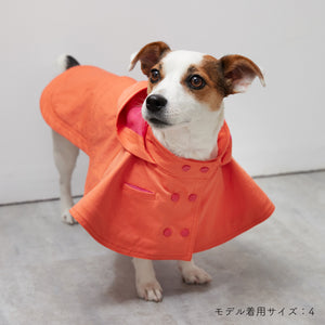 Water proof cape coat(撥水コート)(Blood orange)