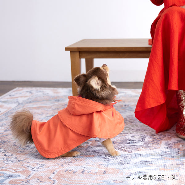 画像をギャラリービューアに読み込む, Water proof cape coat(撥水コート)(Blood orange)