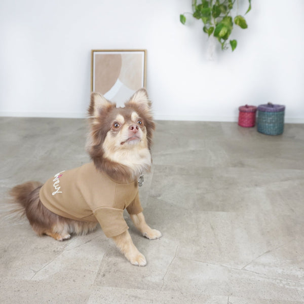 画像をギャラリービューアに読み込む, LOVEY♡刺繍Tシャツ(ベージュ)