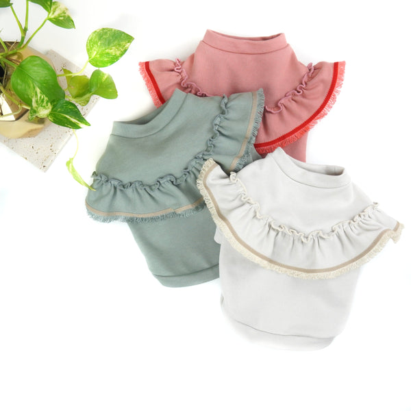 画像をギャラリービューアに読み込む, フリンジミニ裏毛Tシャツ(ピンク)