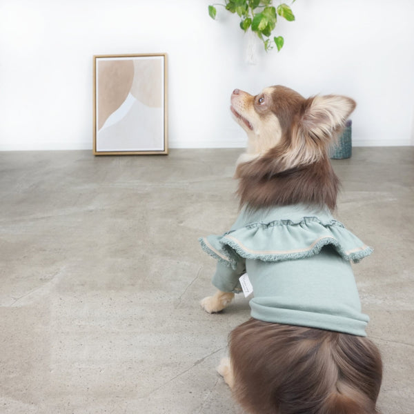 画像をギャラリービューアに読み込む, フリンジミニ裏毛Tシャツ(ピンク)