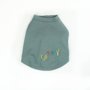 LOVEY♡刺繍Tシャツ(グリーン)