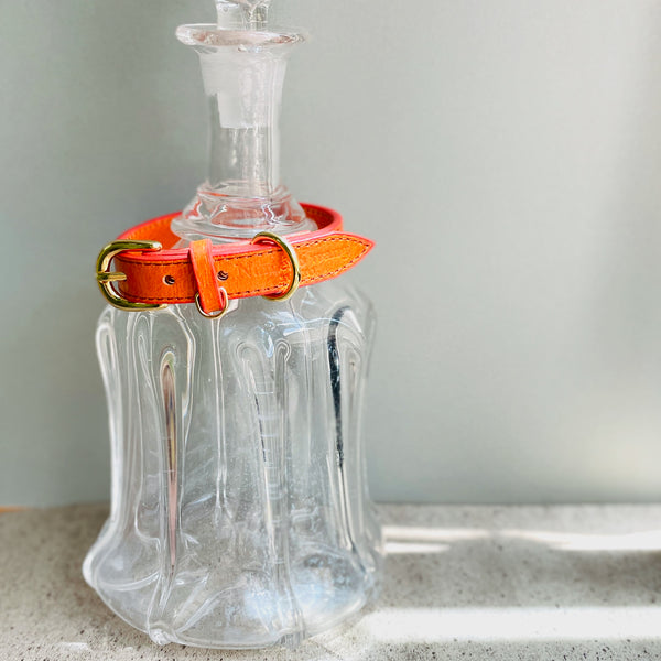 画像をギャラリービューアに読み込む, Happy pig leather Collar(豚革首輪)