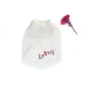 LOVEY♡刺繍Tシャツ(オフ)
