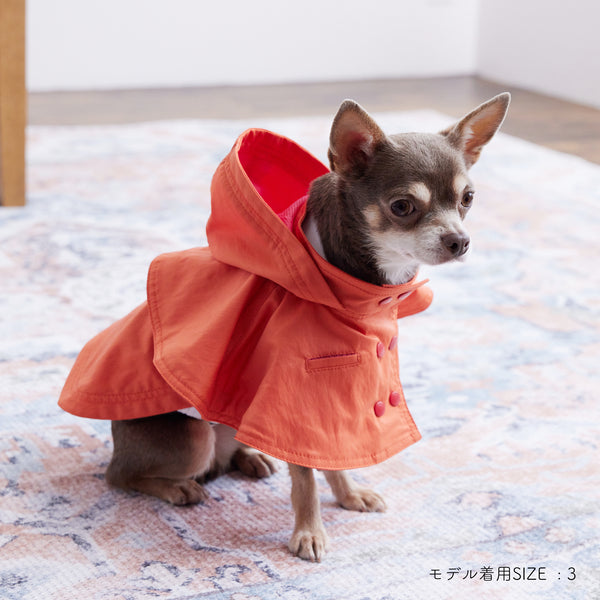 画像をギャラリービューアに読み込む, Water proof cape coat(撥水コート)(Blood orange)