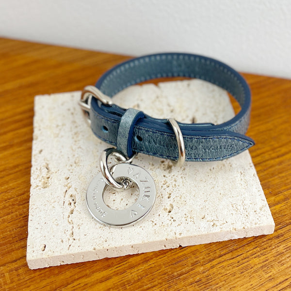 画像をギャラリービューアに読み込む, Happy pig leather Collar(豚革首輪)