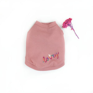 LOVEY♡刺繍Tシャツ(ピンク)