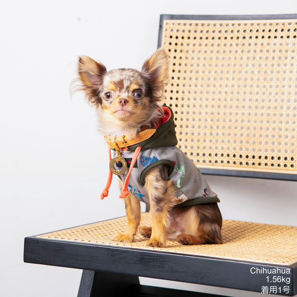 画像をギャラリービューアに読み込む, Antique flower hoodie(アンティークフラワーフーディー)khaki