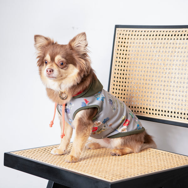 画像をギャラリービューアに読み込む, Antique flower hoodie(アンティークフラワーフーディー)khaki