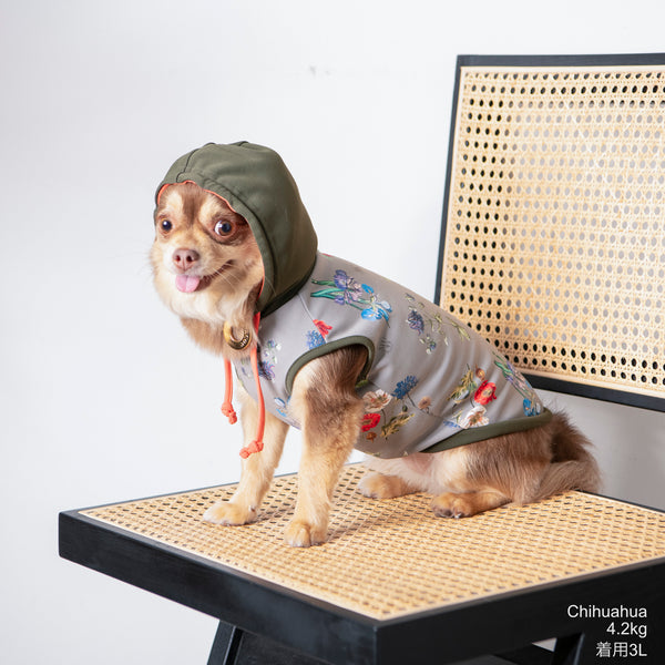 画像をギャラリービューアに読み込む, Antique flower hoodie(アンティークフラワーフーディー)khaki