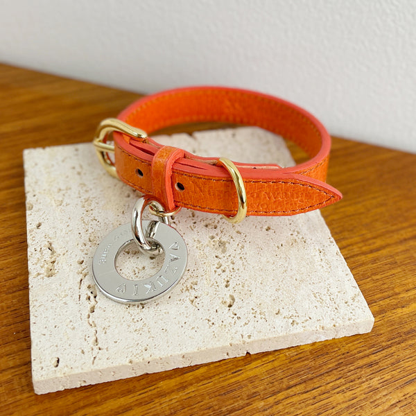 画像をギャラリービューアに読み込む, Happy pig leather Collar(豚革首輪)