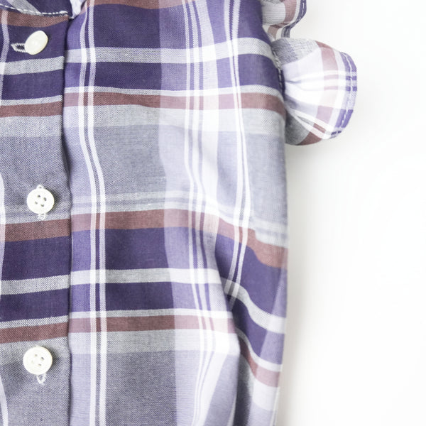 画像をギャラリービューアに読み込む, チェックフリルブラウス(ネイビー)